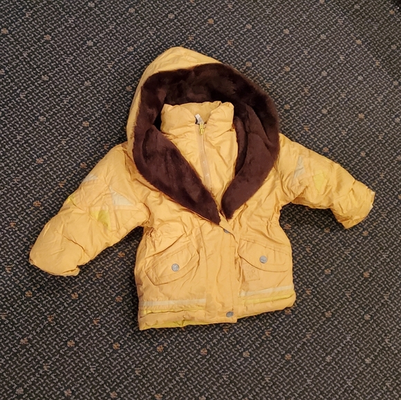 puffer jacket with fur hood designer